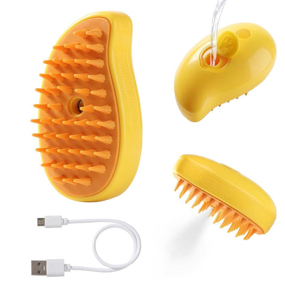 PetCare Steaming Pet Hairbrush – 3 In 1 Cleaning Solution