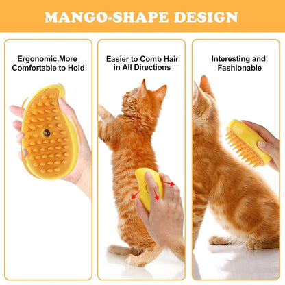PetCare Steaming Pet Hairbrush – 3 In 1 Cleaning Solution