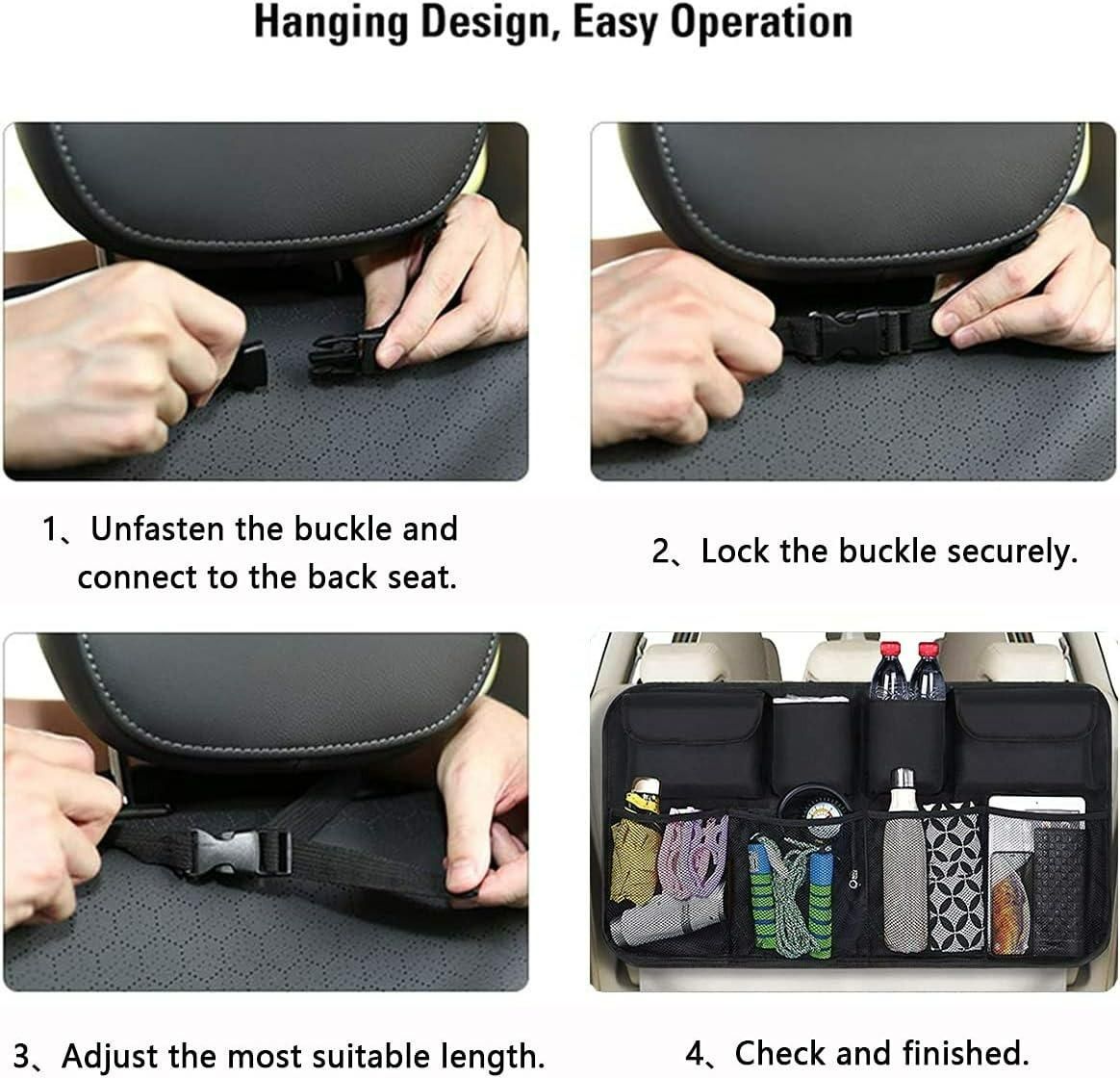AutoMate Car Backseat Trunk Organizer – Portable and Expandable Design