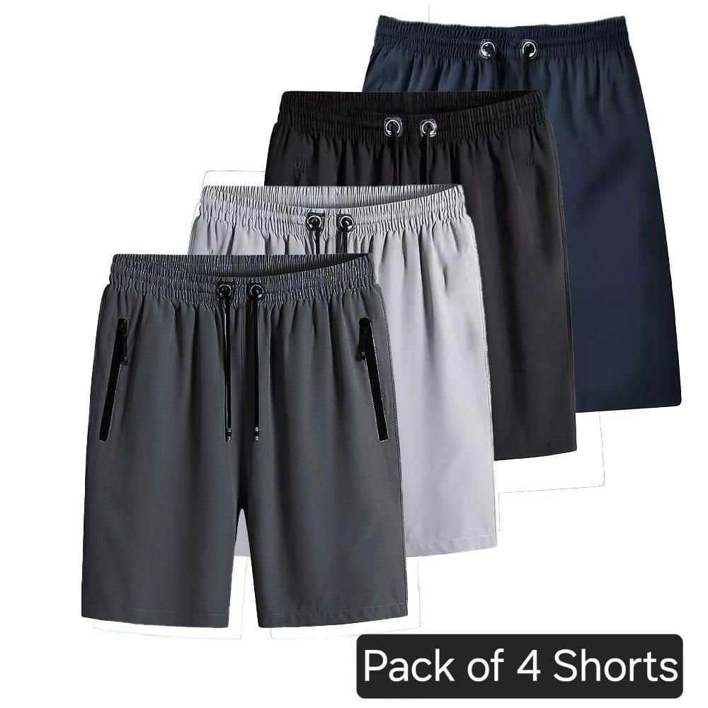 Men's Stretchable Cotton Shorts Combo Pack of 4 – Comfortable Casual Fit