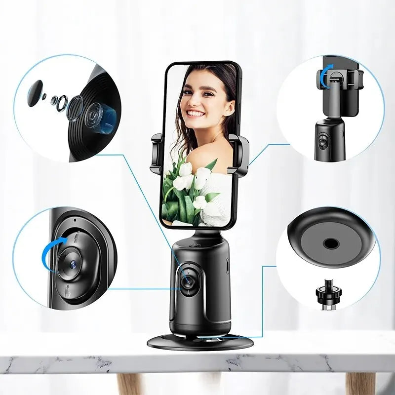 YourBrand 360 Degree Auto Face Tracking Desktop Gimbal – Effortless Intelligent Tracking