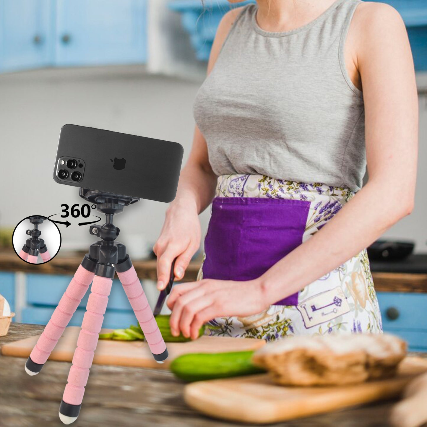 FlexiStand Mini Tripod – Lightweight and Adjustable for 360-Degree Rotation