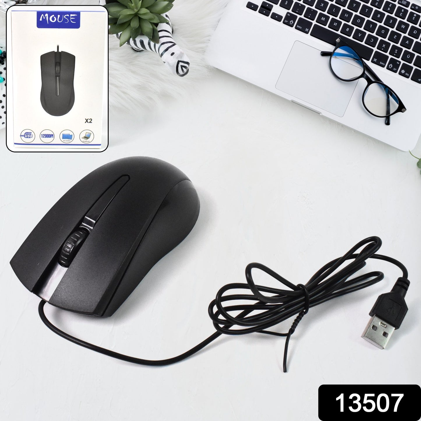 TechWave Wired Optical Mouse X2 – Reliable Performance and Comfort